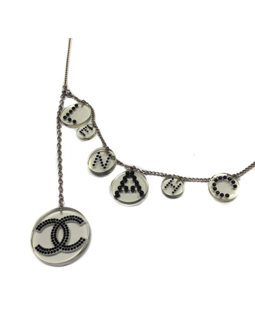 Ceinture sautoir CHANEL en plexi