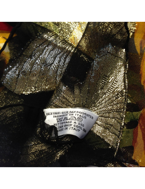 Foulard YVES SAINT LAURENT noir et or