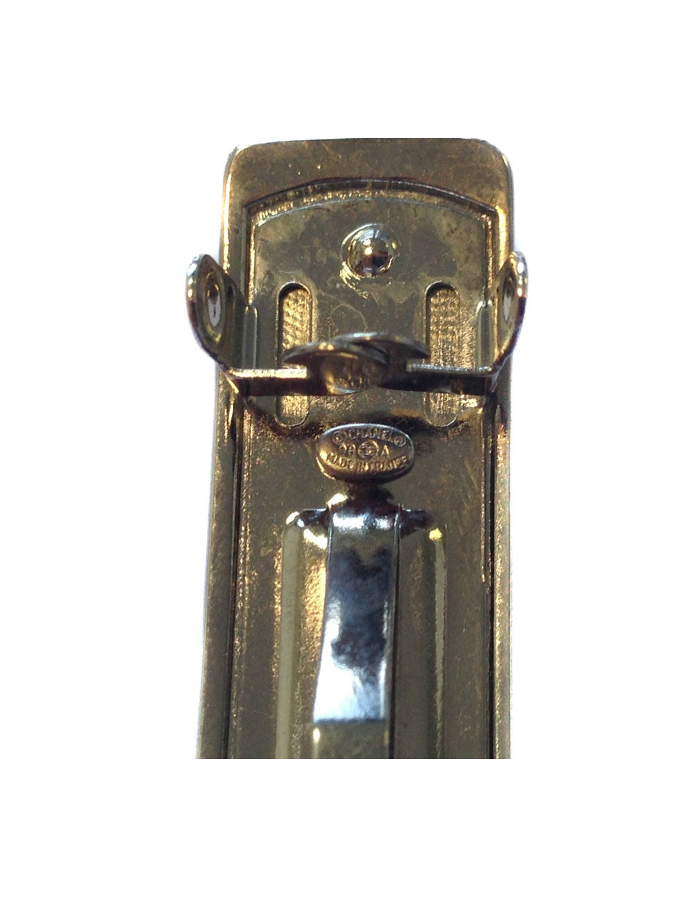 Barrette pour cheveux  CHANEL en métal argenté 