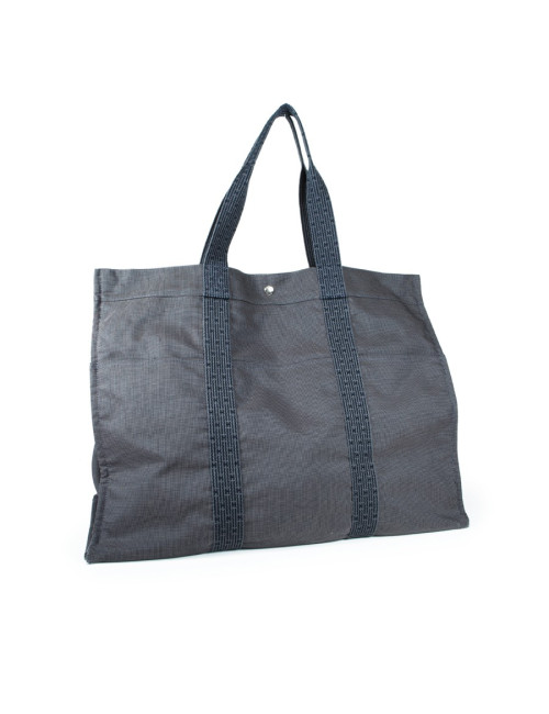 Sac weekender HERMES toile grise