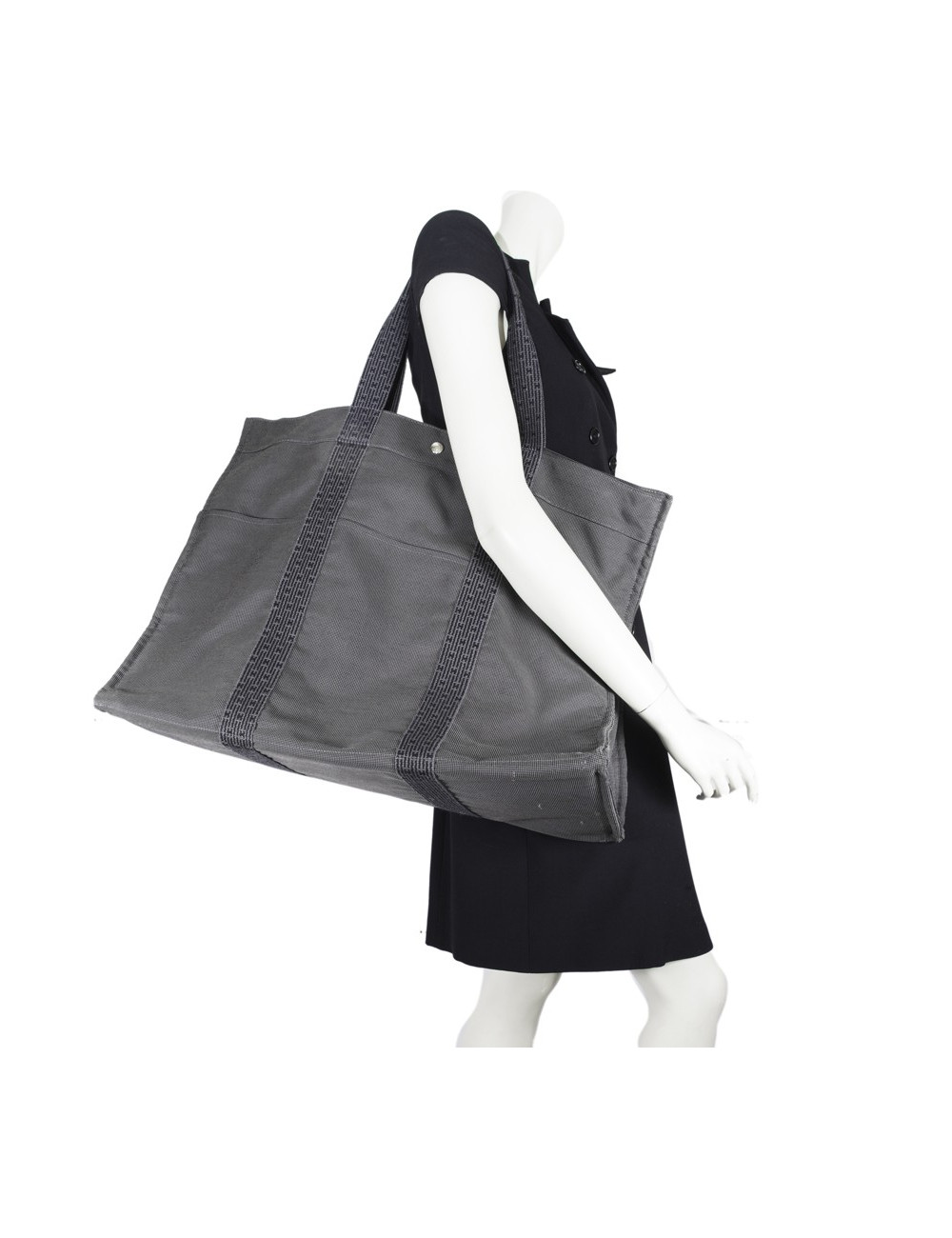 Sac weekender HERMES toile grise