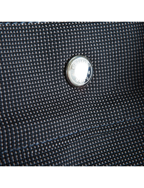 HERMÈS canvas weekender bag grey