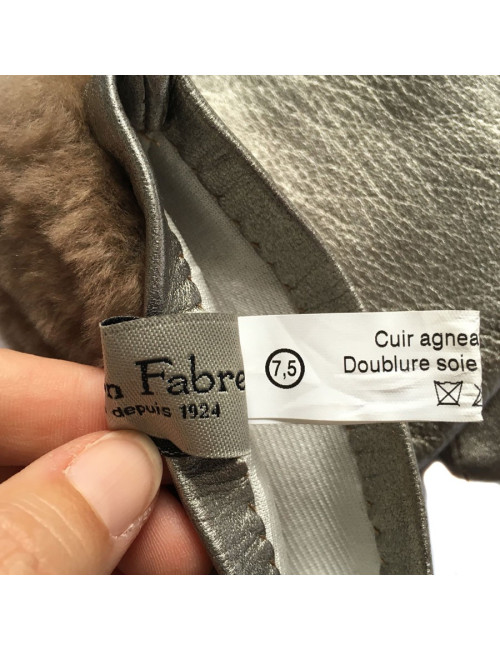 House FABRE orylag and bronze lambskin gloves