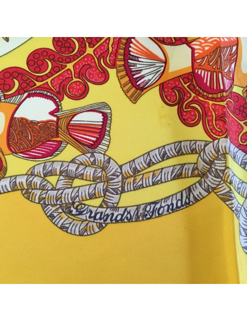 Hermès 'Great fund' in yellow silk
