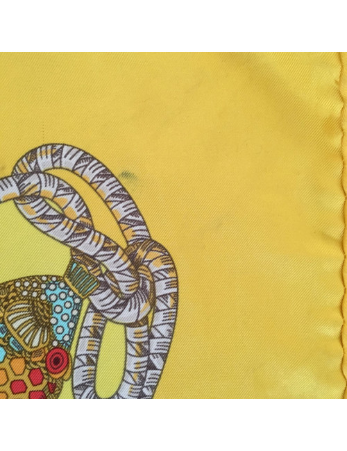 Hermès 'Great fund' in yellow silk