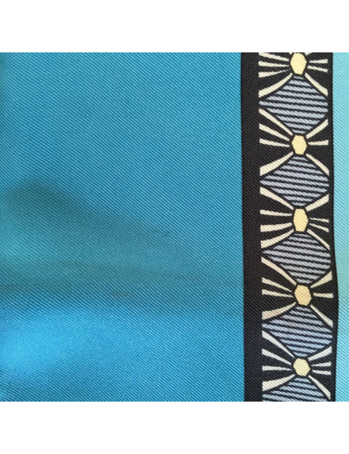 Square HERMES 'Life of the river' in blue silk