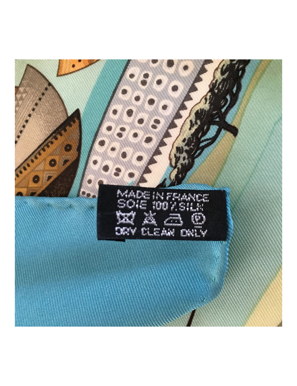 Square HERMES 'Life of the river' in blue silk