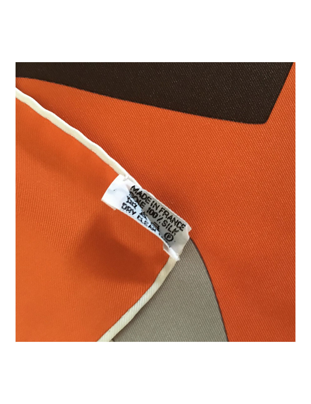 Square "duo" HERMES orange silk
