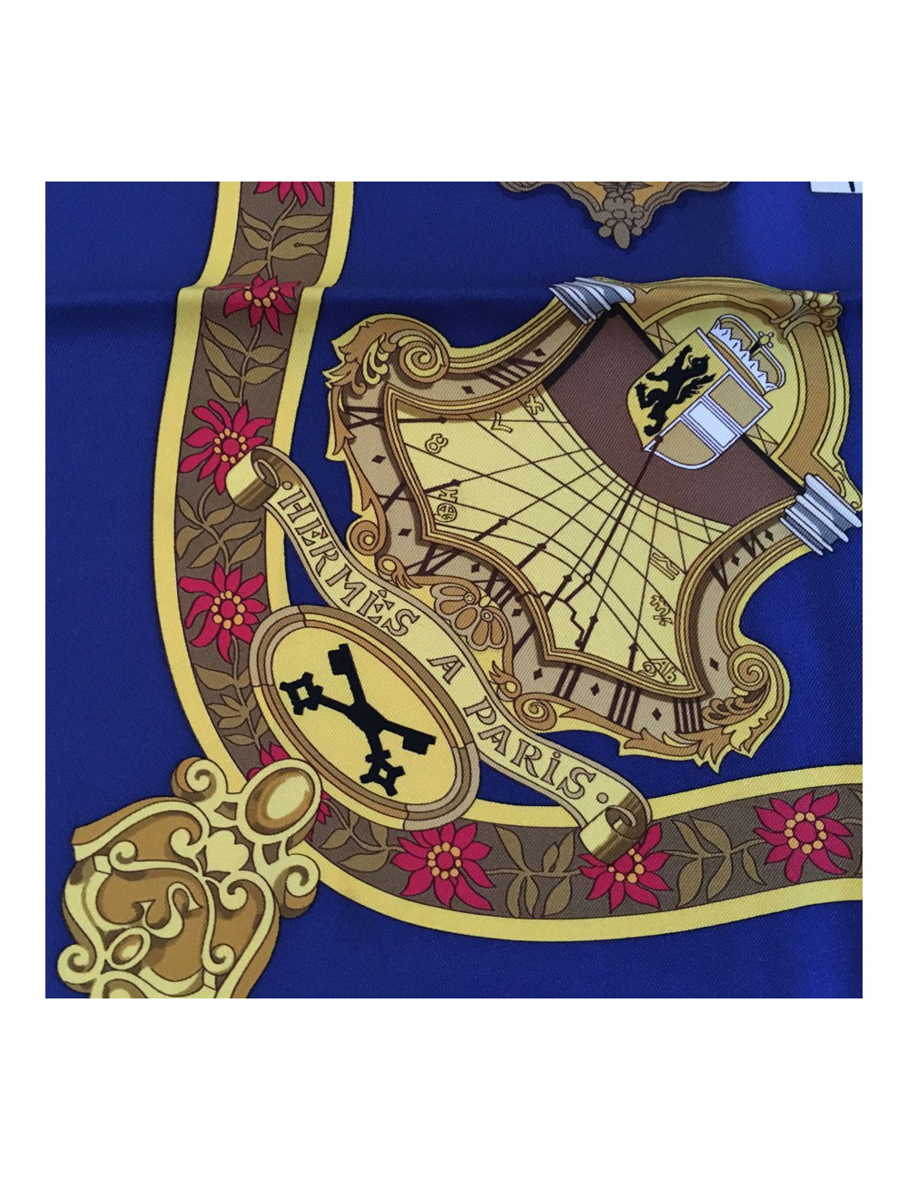 Hermès "Salzburg" Silk dark blue