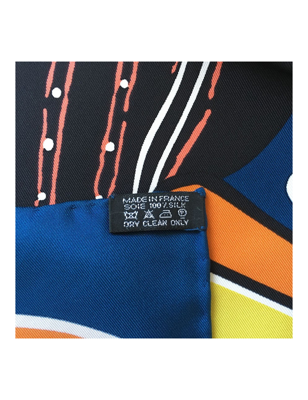 "Lilanga" HERMES square silk blue