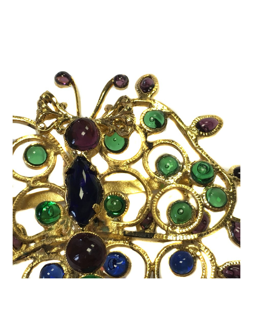 Brooch MARGUERITE of VALOIS Butterfly glass