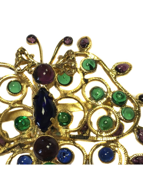 Brooch MARGUERITE of VALOIS Butterfly glass