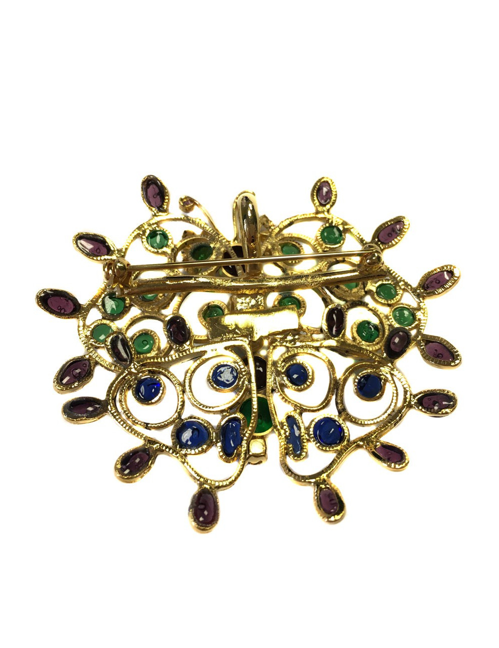 Brooch MARGUERITE of VALOIS Butterfly glass
