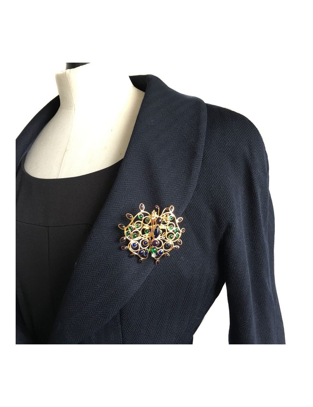 Brooch MARGUERITE of VALOIS Butterfly glass