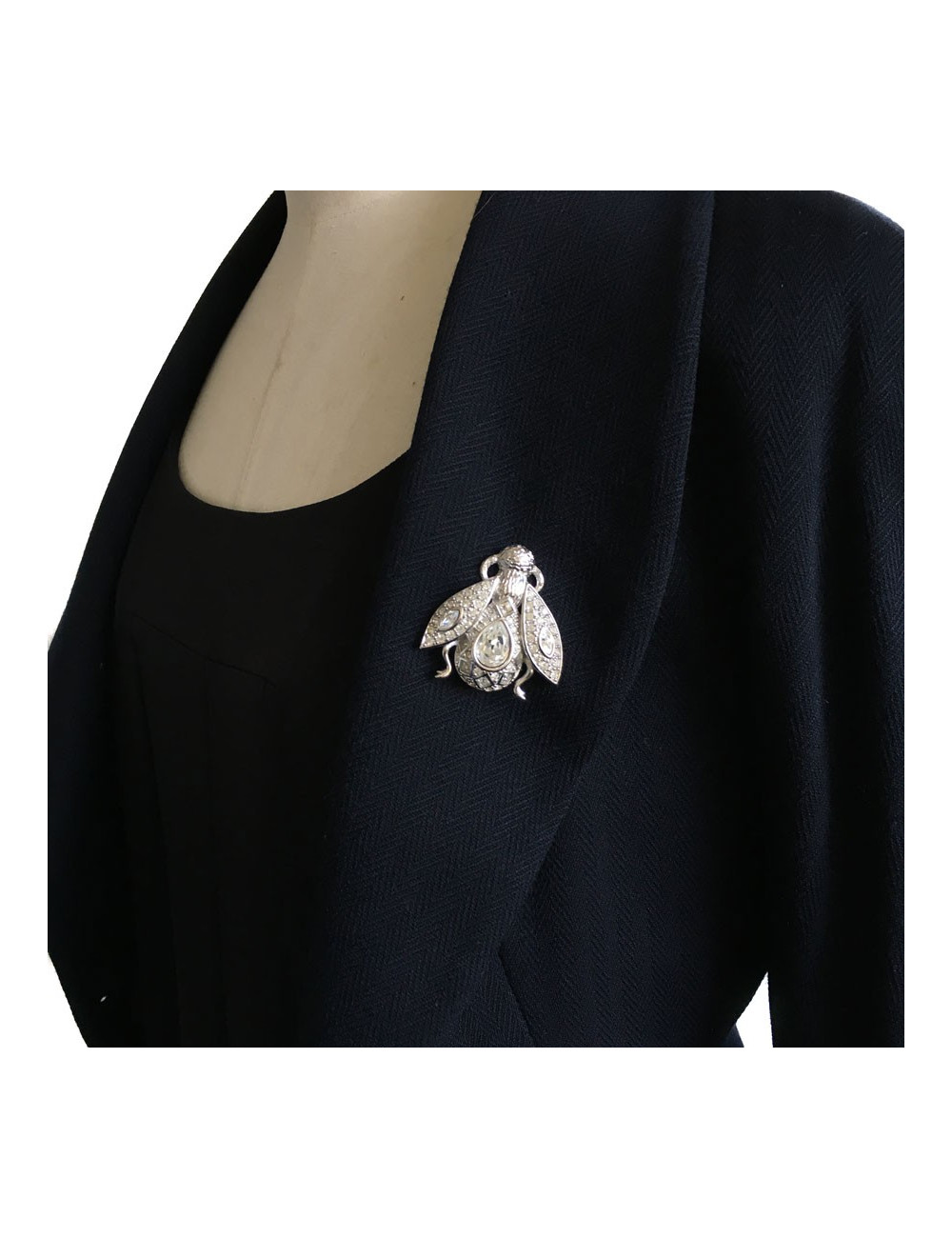 "Bee" DIOR rhinestone brooch