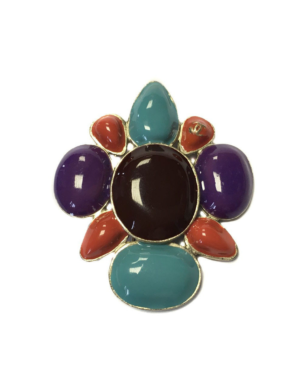 Broche CHANEL multicolore