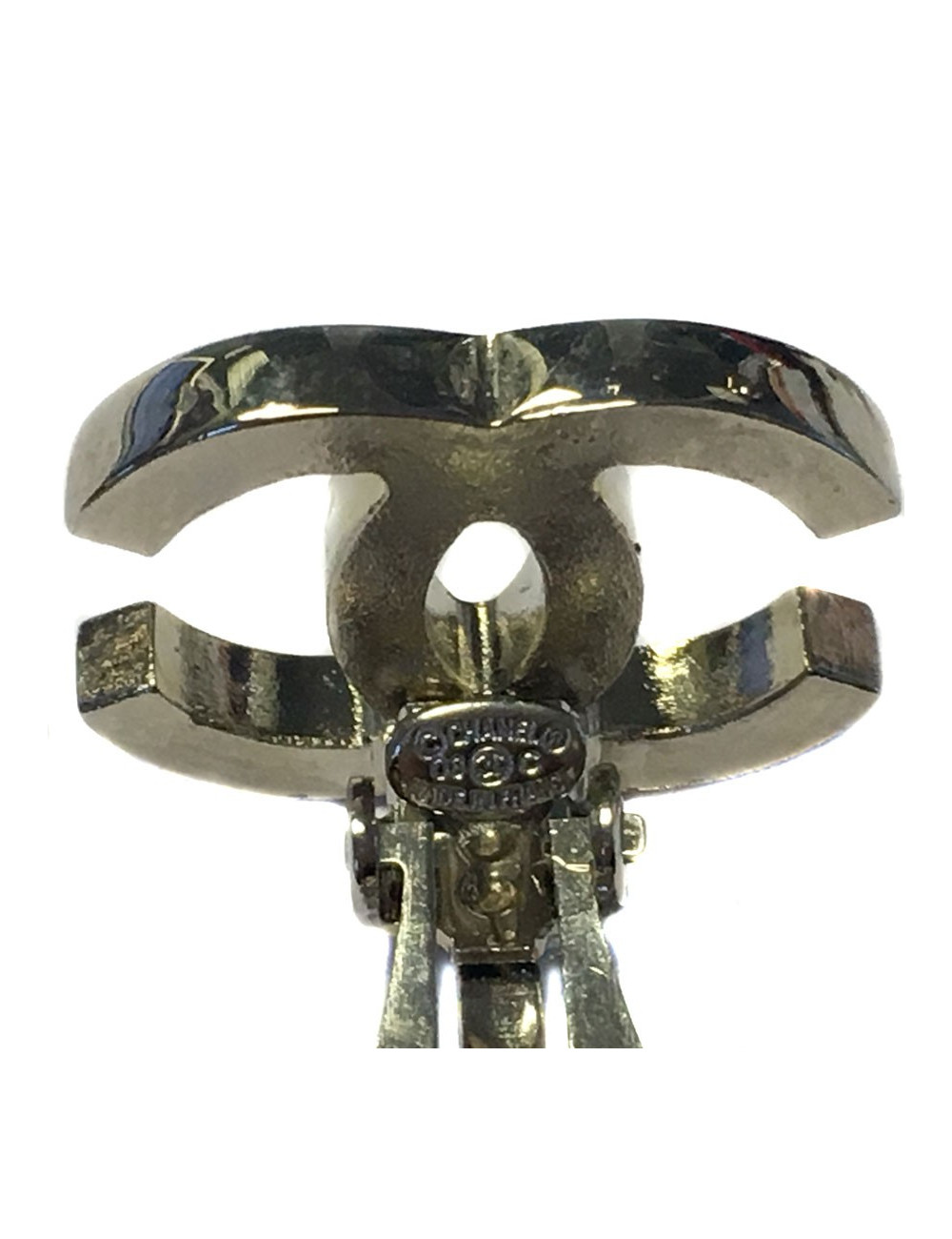 Clips d'oreille CHANEL CC en palladium