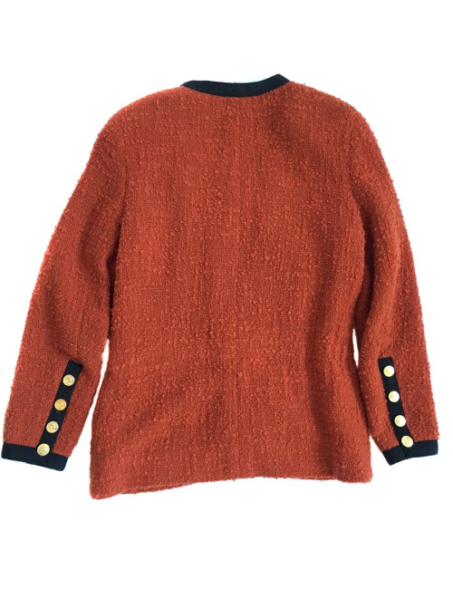 Veste CHANEL en laine couleur ocre