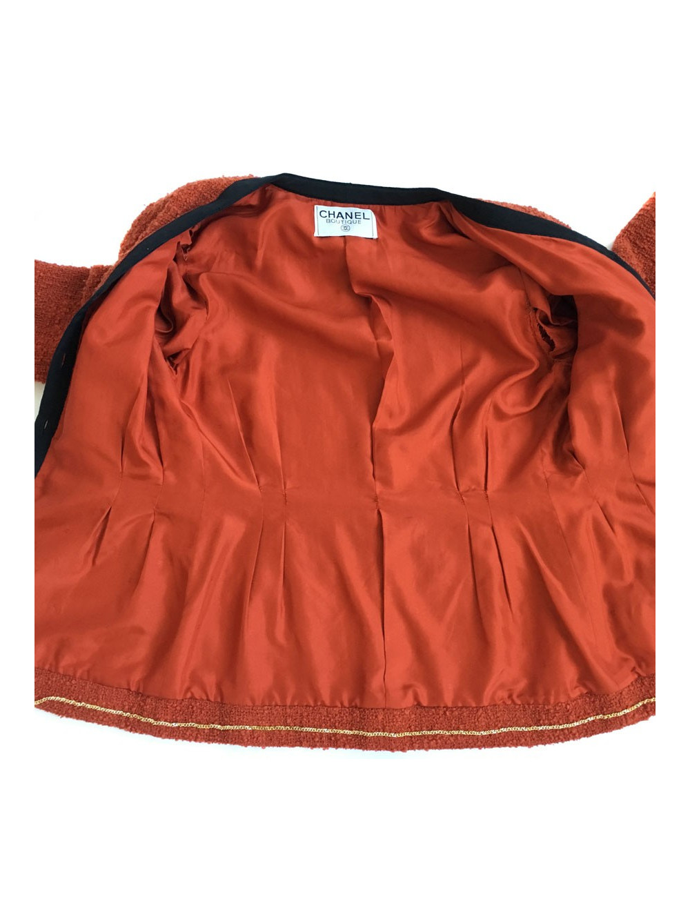 Veste CHANEL en laine couleur ocre