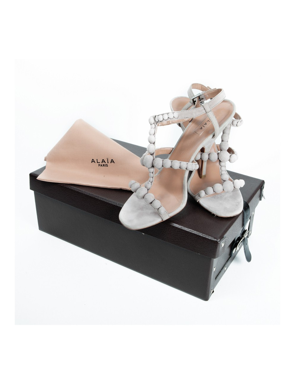 Sandales hautes ALAIA T 38 en daim