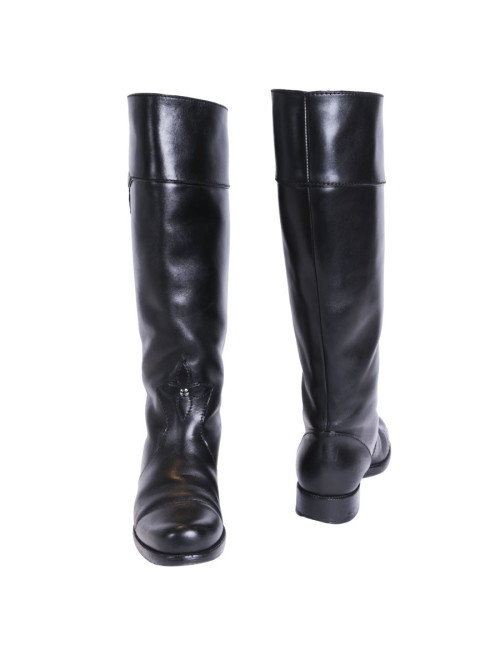 Bottes LOUIS VUITTON cuir lisse noir