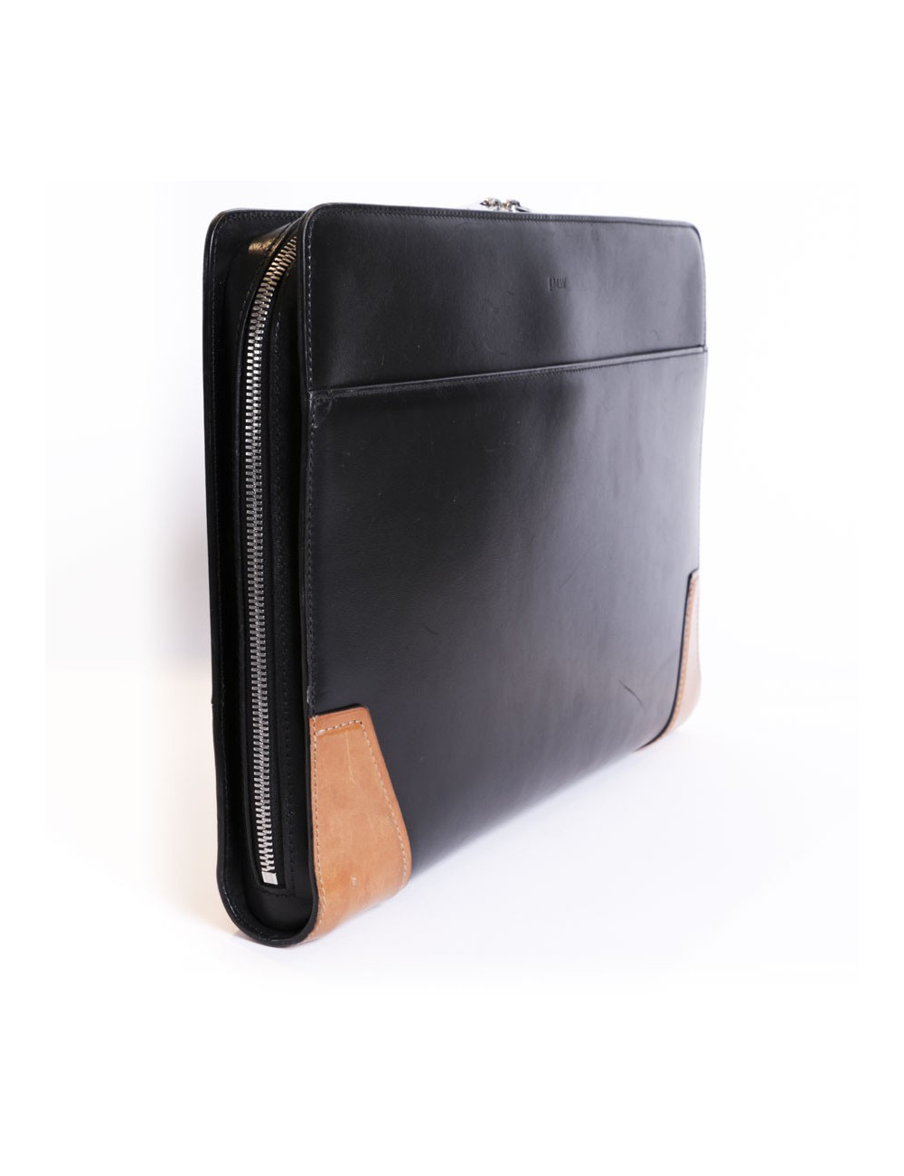 Porte documents J M WESTON cuir bicolore