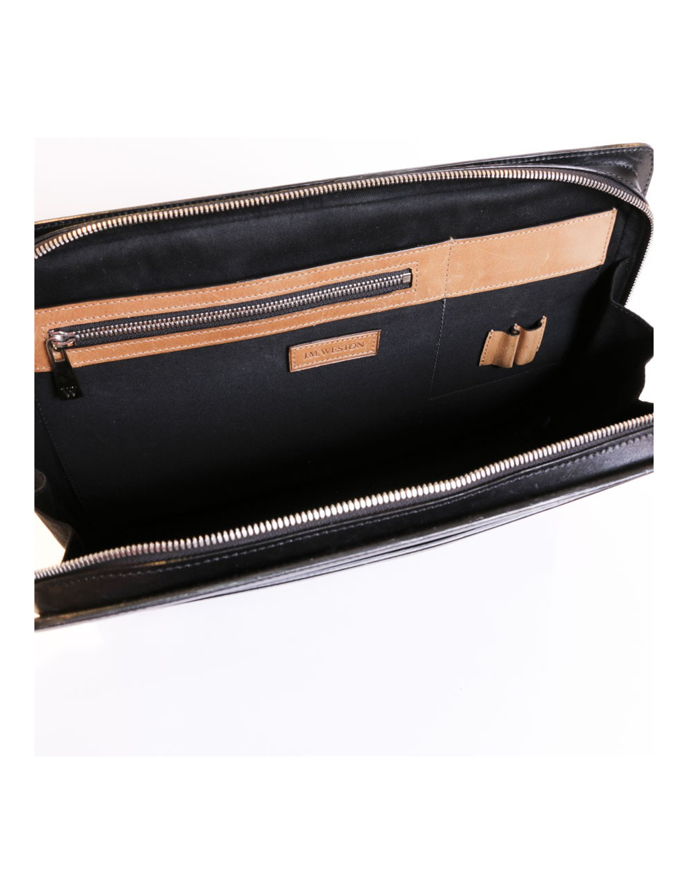 Door documents J M WESTON two-tone leather