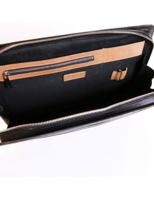 Door documents J M WESTON two-tone leather