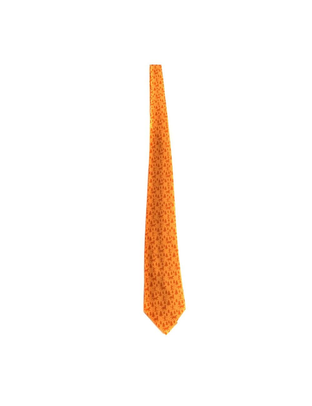 HERMÈS tie in orange silk scarf