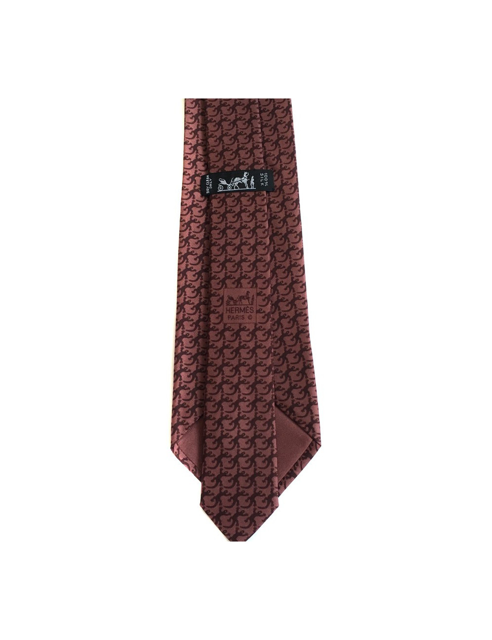 Tie scarf HERMES dregs of wine