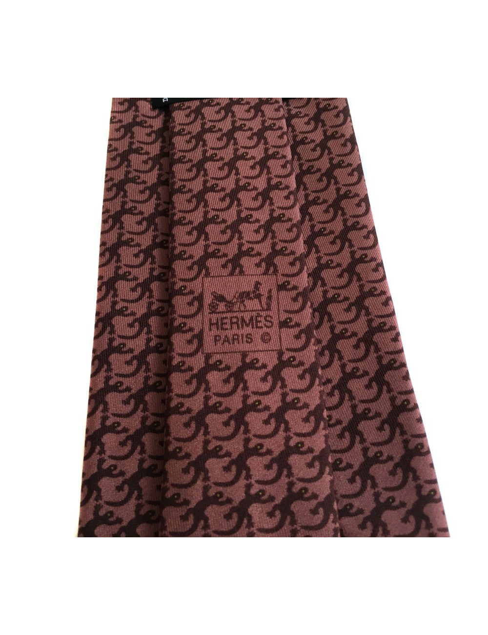 Tie scarf HERMES dregs of wine