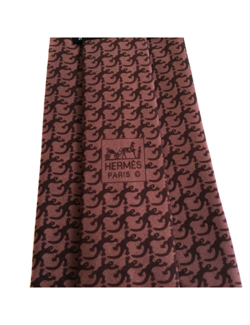 Tie scarf HERMES dregs of wine