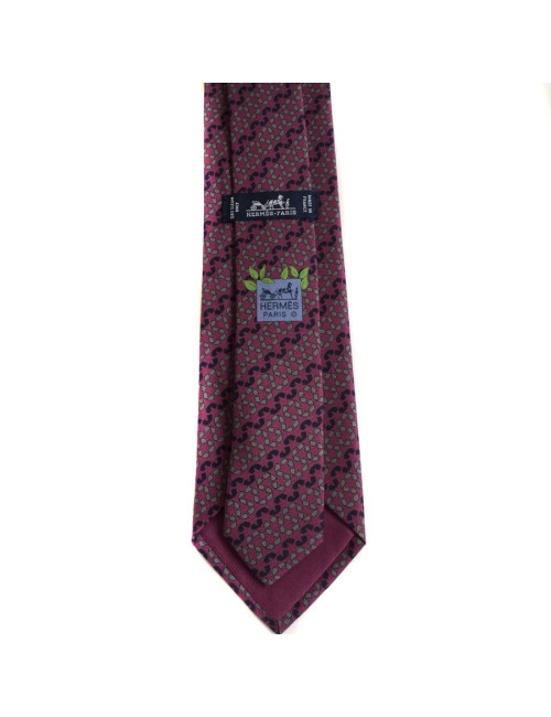 HERMÈS tie in purple scarf