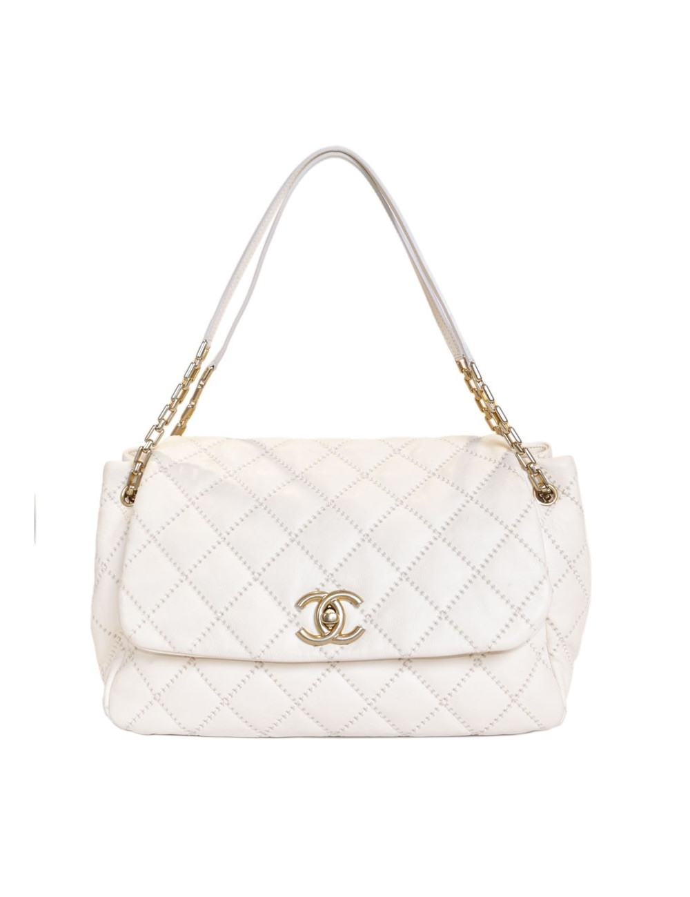 Sac CHANEL cuir matelassé beige