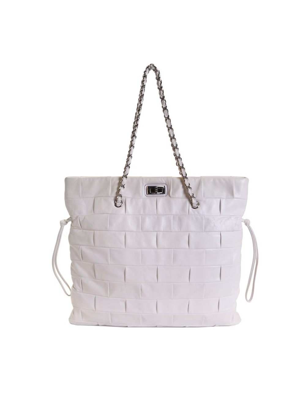 sac CHANEL cuir blanc