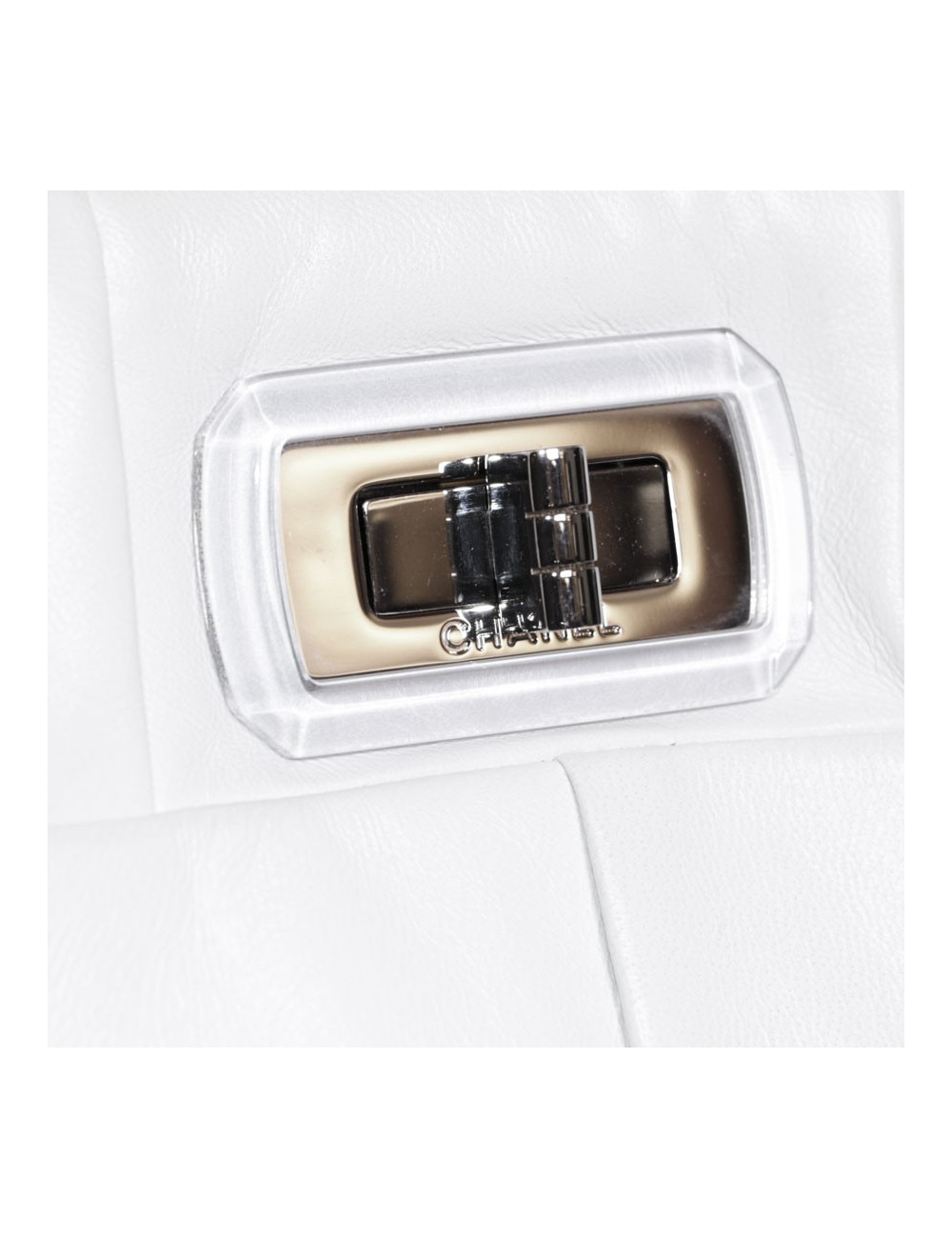 CHANEL tote bag in white leather