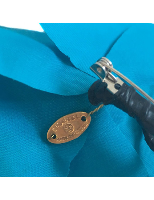 PIN CHANEL Camellia turquoise blue