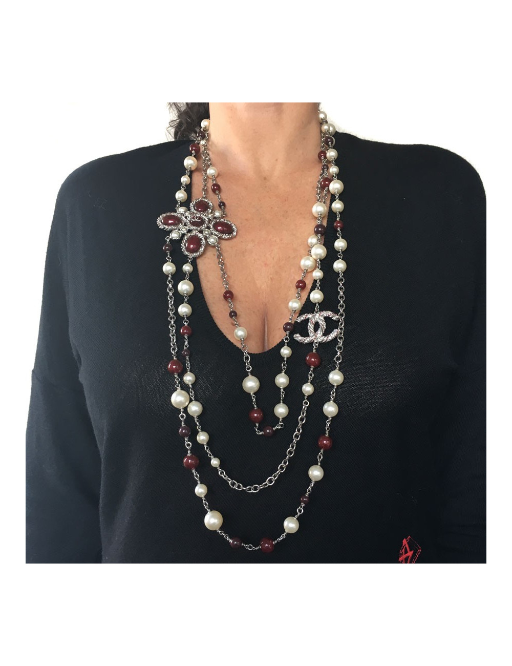 Necklace jewelry CHANEL multirangs