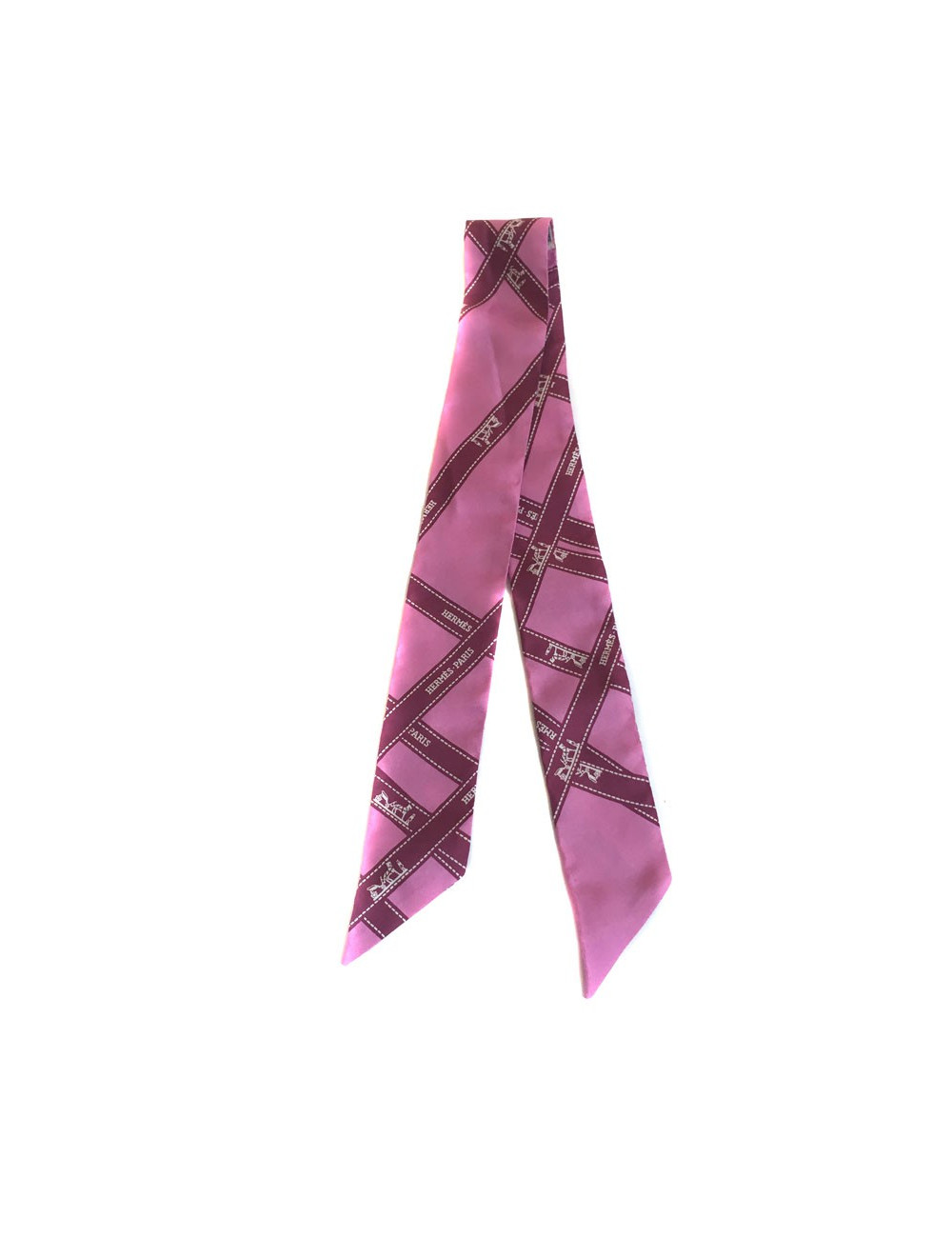 HERMES Twilly bolduc fuschia pink