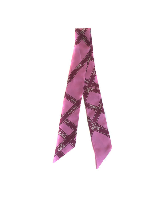 Twilly HERMES bolduc fuschia et rose 