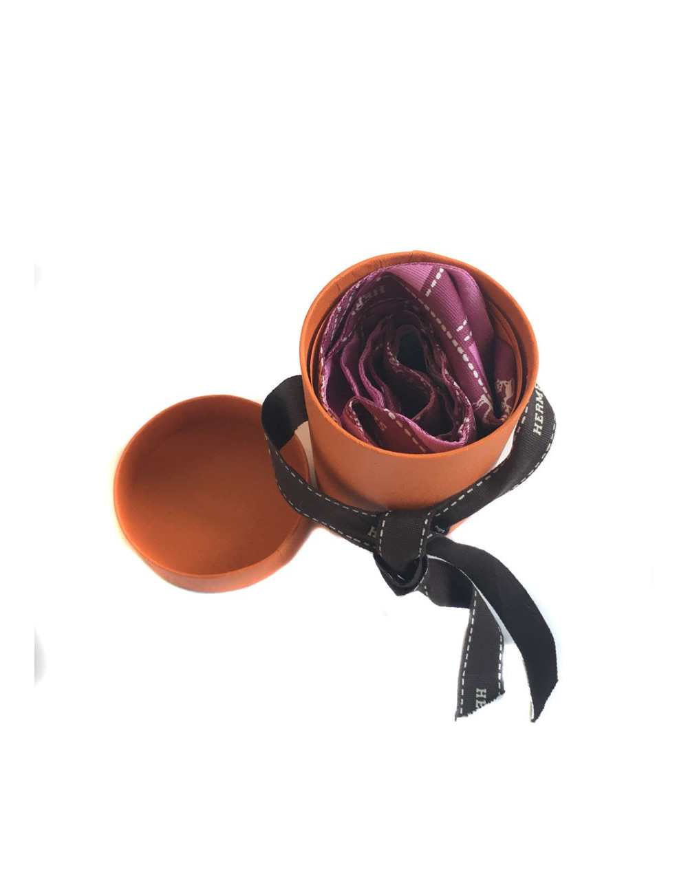 Twilly HERMES bolduc fuschia et rose 