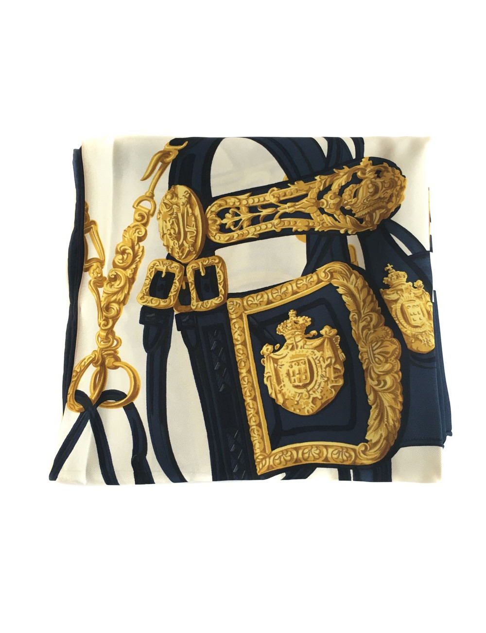 Blue white silk "Brides de Gala" square