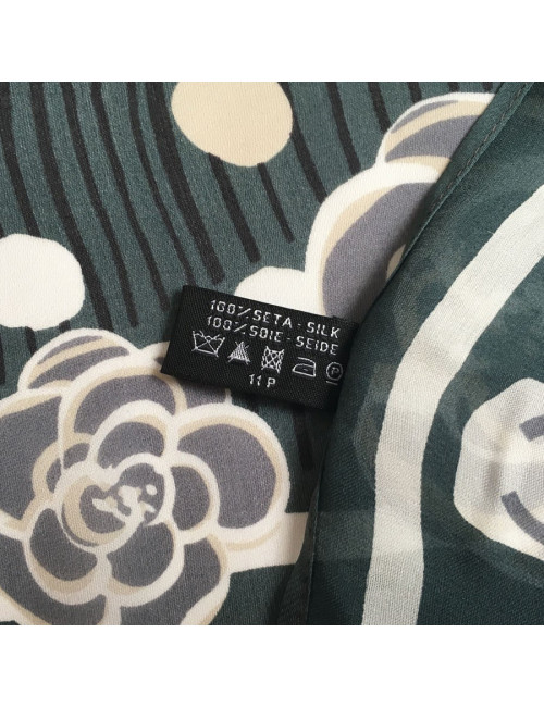 Square CHANEL anthracite silk