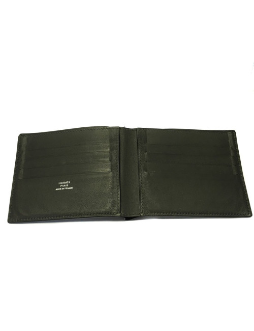 Porte cartes HERMES MC2 Copernic cuir swift gris foncé