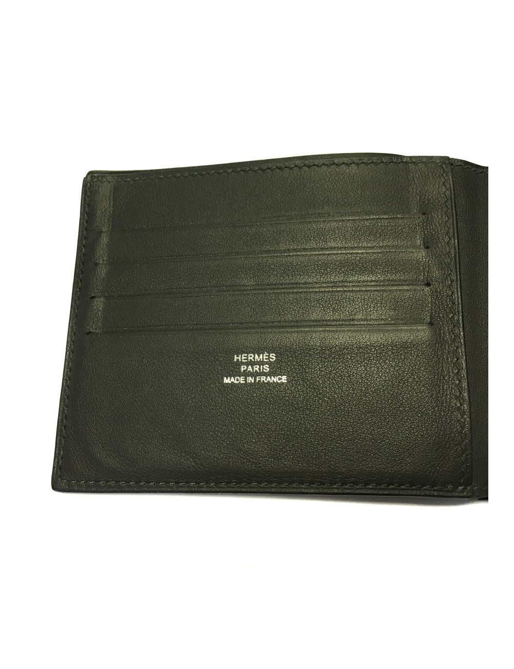 HERMES MC2 Copernicus swift dark gray leather card holders