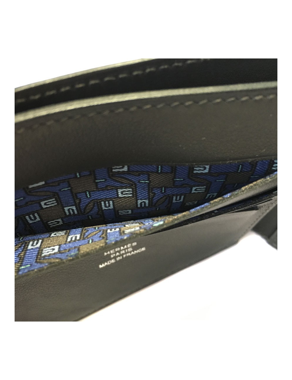 HERMES MC2 Copernicus swift dark gray leather card holders