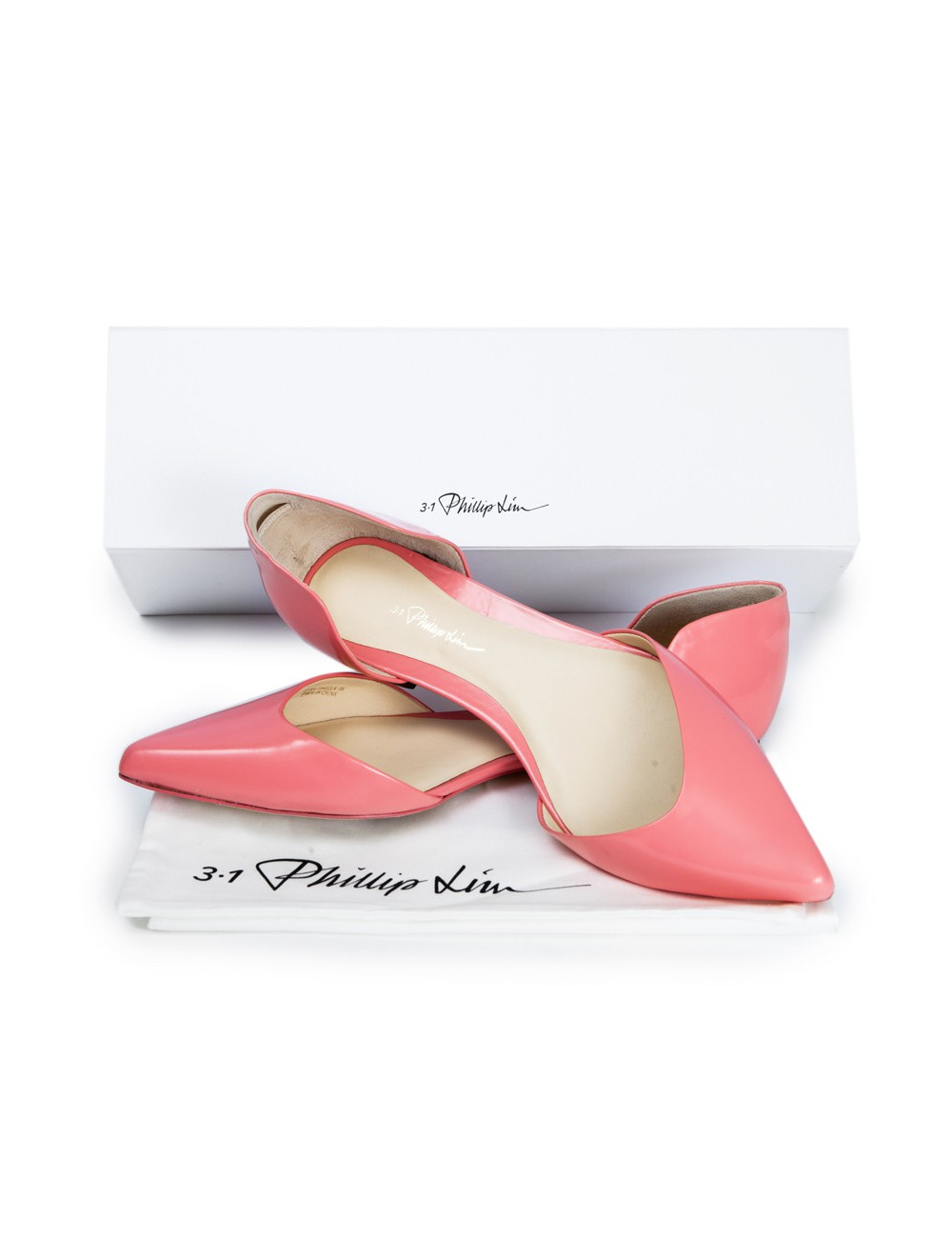 PHILLIP LIM T 38 pink leather ballerinas