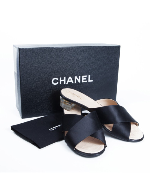 Mules CHANEL satin silk T36, 5