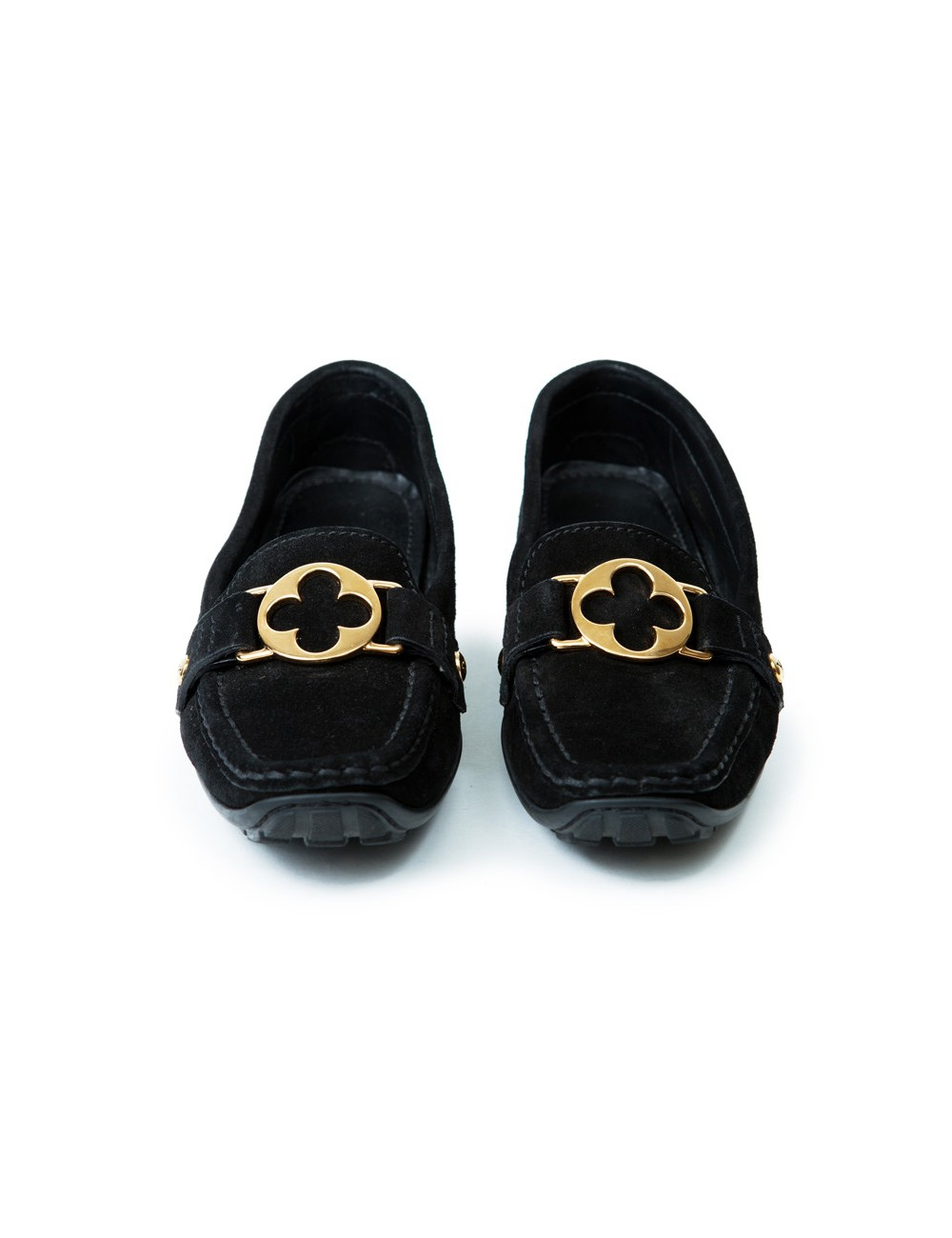 Mocassins LOUIS VUITTON T 37 daim marron