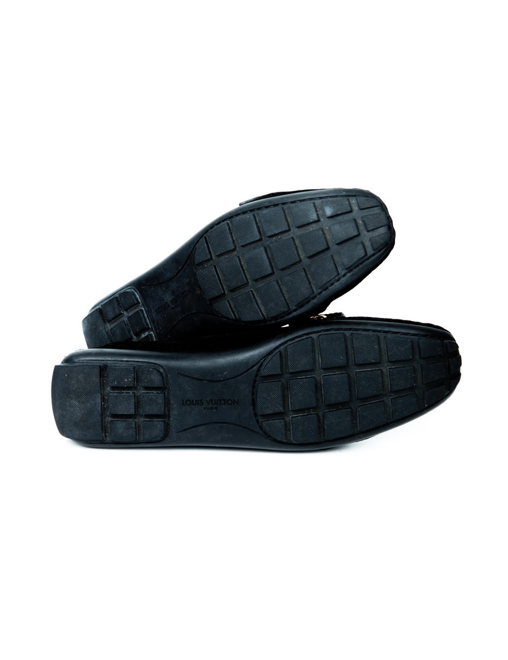 LOUIS VUITTON T 37 Black Suede moccasins